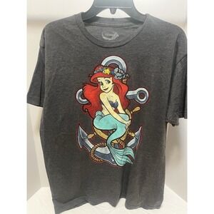 Disney Men's The Little Mermaid Size L Large Graphic T-Shirt Distressed Colored